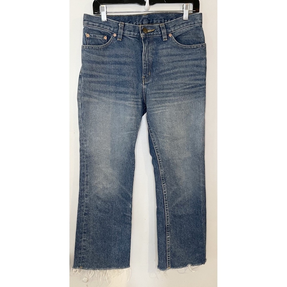 BDG Urban Outfitters Cropped Straight Leg Jeans Raw Hem Medium Wash Size 27
